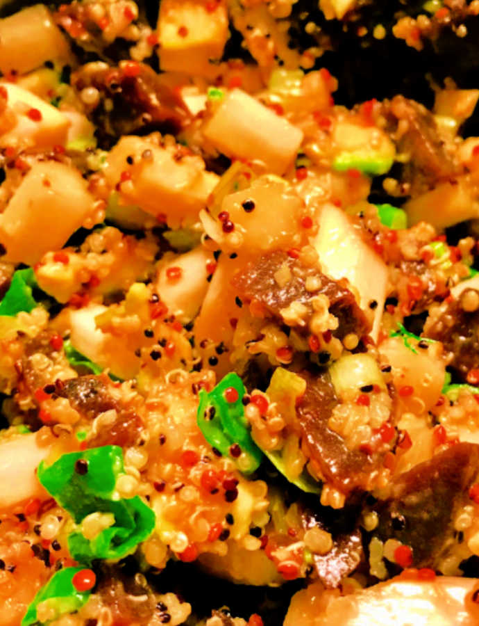 Quinoa-Salat mit Spargel und Rote Bete